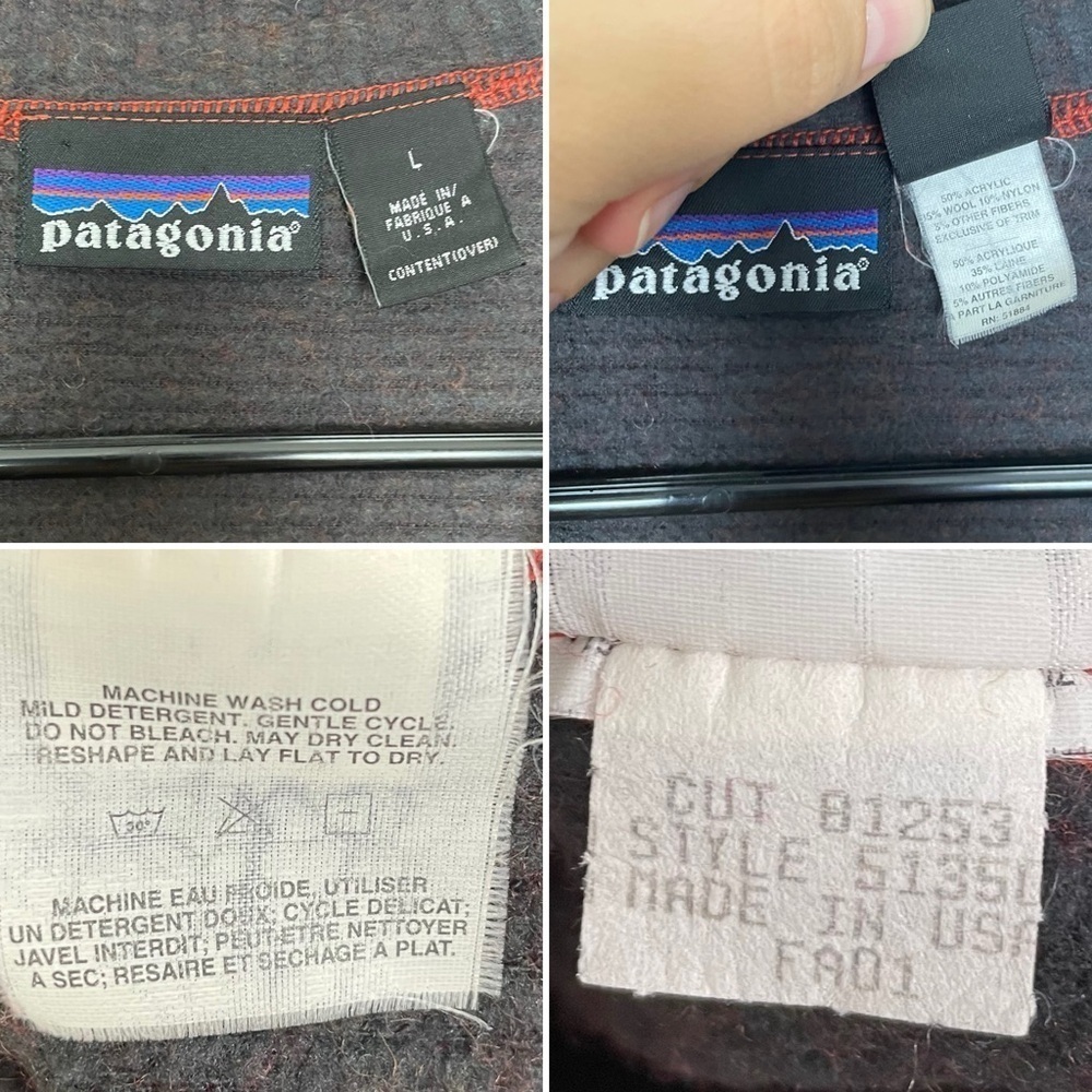Patagonia Vintage Oberland Pullover Color Deep Cayenne - Picture 8 of 8